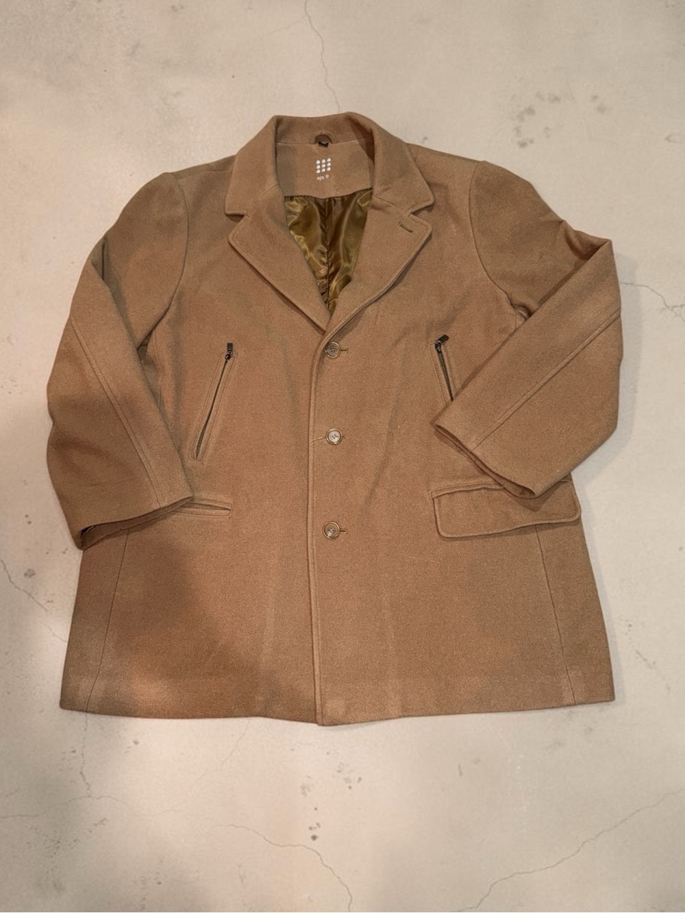 Apt. 9 Camel Pea Coat - Wool Blend Men’s XXL